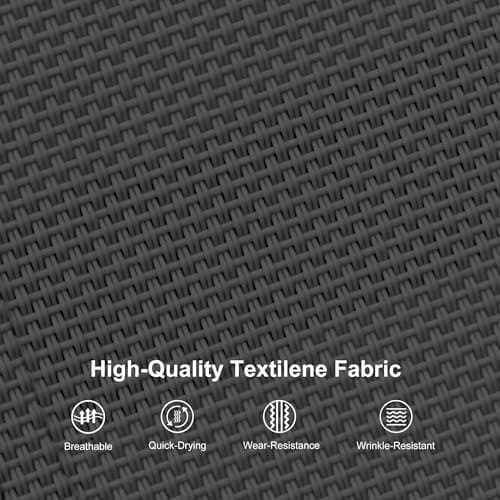 PURPLE LEAF Patio Chaise Lounge Set of 3 Outdoor Lounge Chair Beach Pool Sunbathing Lawn Lounger Recliner Chiar Outside Tanning Chairs with Arm for All Weather, Side Table Included, Black 7