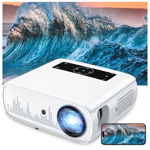 GROVIEW Projector, Projector with WiFi and Bluetooth, 15000lux FHD Outdoor Projector, Portable Movie Projector for 300'' Home Theater, 4K Support, Video Projector for iOS/ Android, TV Stick, PS5