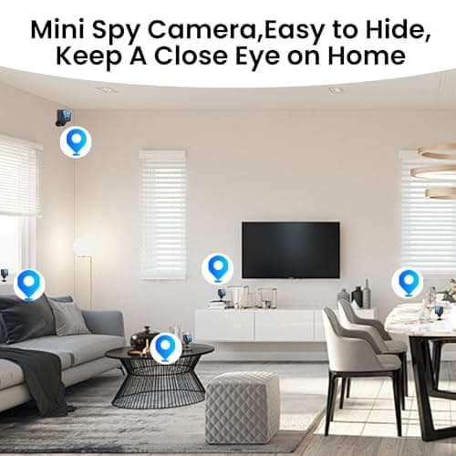 Funstorm Security Camera, 2K WiFi Indoor Camera with 64G SD Card, 100 Days Standby Battery Life, Clear Night Vision, AI Motion Detection, Real-Time Record Security Wireless Surveillance Camera 6