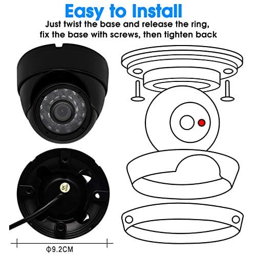 SVPRO Outdoor USB Camera 1080P Full HD Waterproof Night Vision Camera with Infrared LEDs,USB Security Camera for Home Surveillance System 30/60/120fps OV2710 Dome Camera with IR-Cut&Metal Housing 7