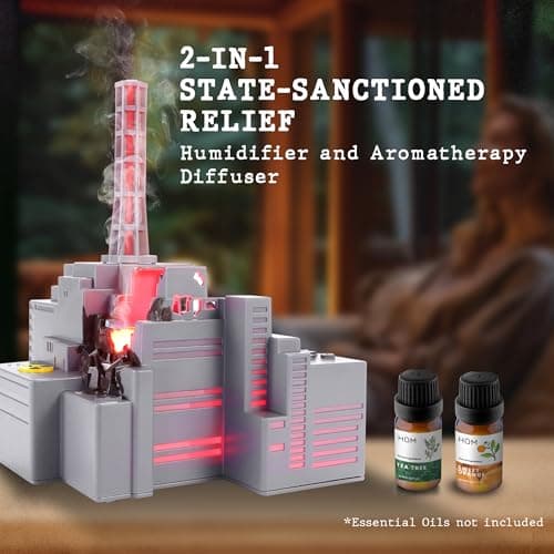 HOM Chernobyl Smart Diffuser & Humidifier – 250ML Ultrasonic Mist Machine with 7 LED Lights, App Control, Auto Shut-Off – Aromatherapy Essential Oil Diffuser for Home, Bedroom, etc. – Oil Not Included 7
