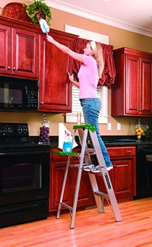 Louisville Ladder 4-foot Aluminium Step Ladder with tool tray, 225-Pound Load Capacity, Type II, AS4004 8