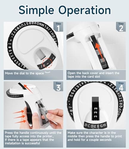 Labelife Embossing Label Maker Machine with Tapes,Omega S Vintage Embossed Label Maker,Retro Embossing Machine with 3 Rolls 3D Embossing Label Tapes Waterproof for Home Office Kids DIY Crafting, Black 7