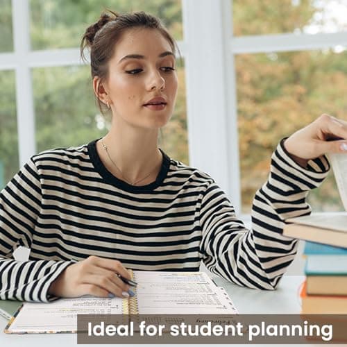 ZOTIA Planner July 2025 - June 2026, Monthly and Weekly Calendar, Academic Hardcover Student Teacher Planning Agenda Book with Tabs, Perfect for Office School Supplies, A5 (6.4" x 8.5"), Petals 6