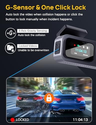 Anyski 3 Channel 4K Dash Cam Front and Rear Inside, Built-in 5G WiFi, 4K+1080P+1080P Dash Camera for Cars with 64GB Card, Dashcam with Loop Recording, G-Sensor, 24H Parking Monitor, Silver 5