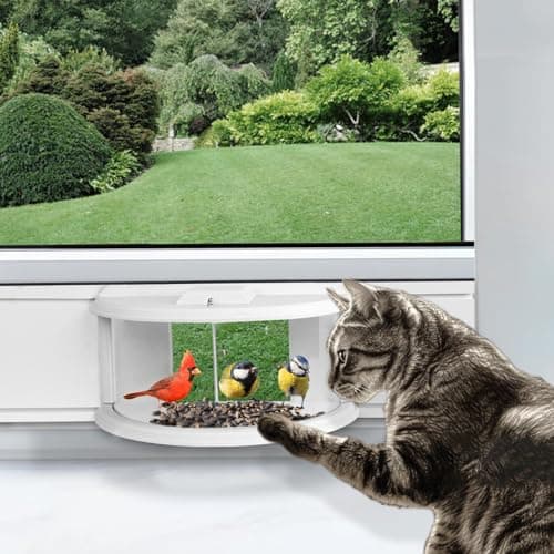 BAIAPEY in Window Bird Feeders for Viewing - 180° Clear View Bird Feeder, Durable, Elegant, Fits Windows 27-35" Wide, for Bird Watching-Bring Joy to Your Home 9