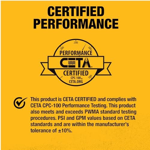 DeWalt 3300 PSI Gas Pressure Washer, 5 Nozzles, Spray Gun, Wand, 25-ft. Hose, DXPW3300-S, 49-State 15