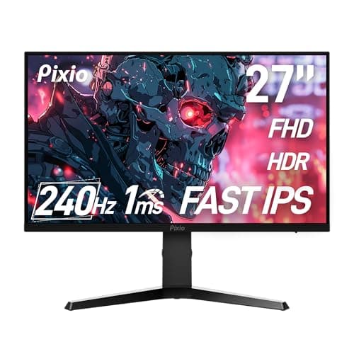 Pixio PX279 Prime Neo 27 inch 240Hz Refresh Rate FHD 1080p Resolution Fast IPS Panel 1ms GTG Response Time Gaming Monitor with Adaptive Sync and Fully Adjustable Stand
