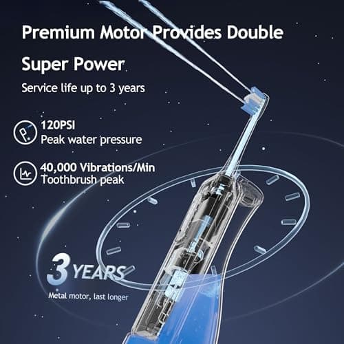 3 in 1 electric toothbrush with water flosser combo for adults portable cordless all in one travel toothbrush flosser teeth cleaning kit black 6