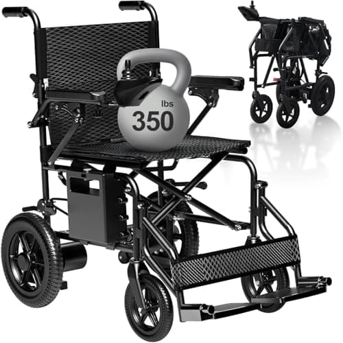 [2025 Upgrade] Hassky Electric Wheelchair for Adults, 15+ Miles Longer Range Power Wheelchair, Foldable Electric Wheelchairs Lightweight, All Terrain Motorized Wheelchair for Seniors Portable