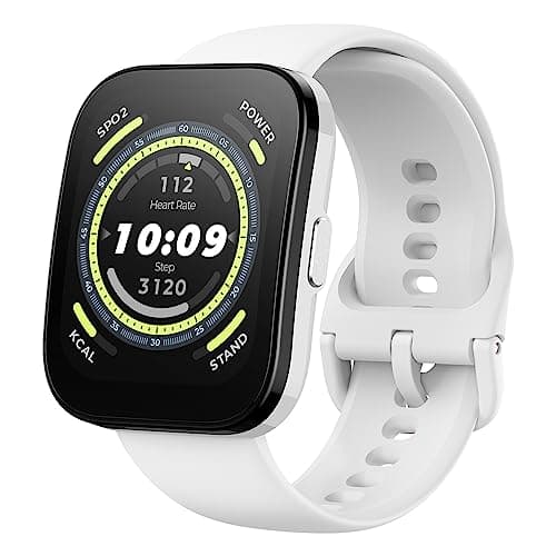 Amazfit Bip 5 Smart Watch 46mm, GPS, Amazon Alexa Built-in, Bluetooth Calling, 10-Day Battery, Heart-Rate & VO2 Max, Sleep Health Monitoring, AI Fitness Tracker App, for Android & iPhone, Cream White