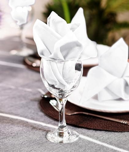 Utopia Home White Cloth Napkins (12 Pack, 18x18 Inches), Ideal Dinner Napkins for Party, Wedding and Lunch/Dinner 5