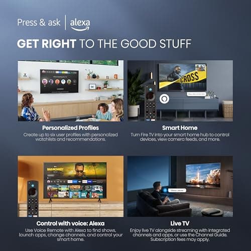 Hisense 50" Class A7 Series (50A7NF,2025 Model) 4K UHD Smart Fire TV, Voice Remote with Alexa, Wide Color Gamut, HDR10+, Dolby Vision, Dolby Atmos, Game Mode, ALLM, Stream Live TV Without Cable 7