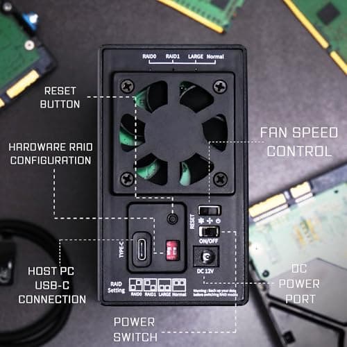 compatily LX23 28TB Portable (Dual 14TB) HDDs, USB-C 10Gbps External Hard Drive for Photos, Video, Game Storage (Renewed) 6