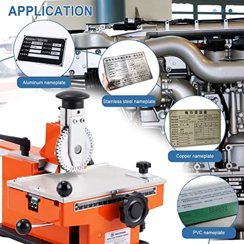 Manual Nameplate Metal Label Stamping Printer Machine Marking Machine for Metal (No.3 Codeword Plate) 8