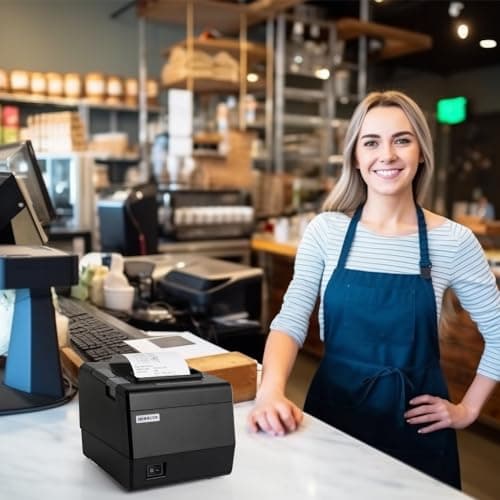 Rongta Kitchen Restaurant POS Printer RP850P, 80mm Thermal Receipts Printer with Auto Cutter, USB Serial Ethernet for ESC/POS, Support Windows/Mac Cash Drawer, No Bluetooth, No Square 5