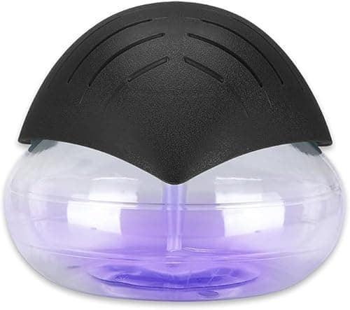 Air Purifier (Black) - Water Filter Air Washer For Home and Office - Essential Oil Aroma Diffuser With LED Night light - Small Air Cleaner For Smoke and Pets (Black)
