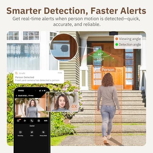 Girafit 3MP 2K Window Camera,2.4GHz & 5GHz WiFi Indoor Cameras for Home Security with ChroMax Al Color Night Vision,Person & Motion Detection,24/7 Recording,Easy & Quick Install 6