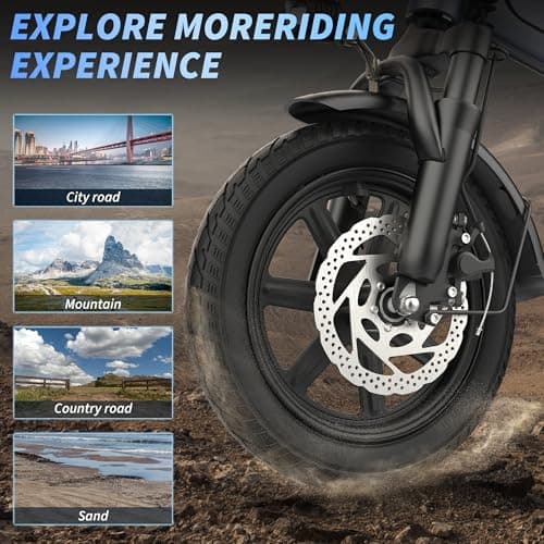 Qlaway Electric Bike for Adults, 500W Folding Ebike 14" Adult Electric Bicycles, 48V 10.4Ah Removable Battery, 28 Miles 22 MPH City Commuter Bicycle, Mini E Bikes for Adults and Teens 5