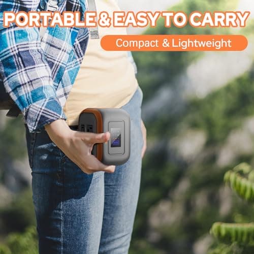 Portable Power Station 120W, Power Bank with AC Outlet, Portable Generator 97.6Wh External Battery Power Pack with USB C Input for Camping Home Van Life Adventure Backup 5