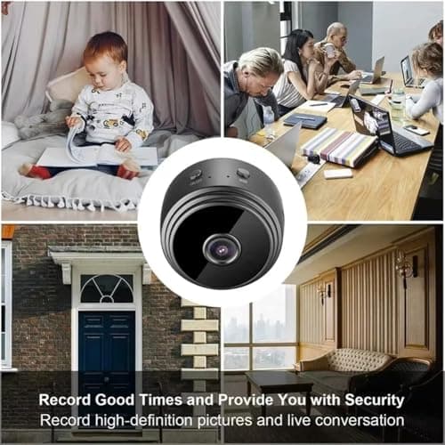 Camera, 2026 New Security Camera, Magnetic Mini 1080P HD | Smart Motion Alerts, App Remote with Night Vision for Home Indoor Outdoor (Black-64GB, 1) 5