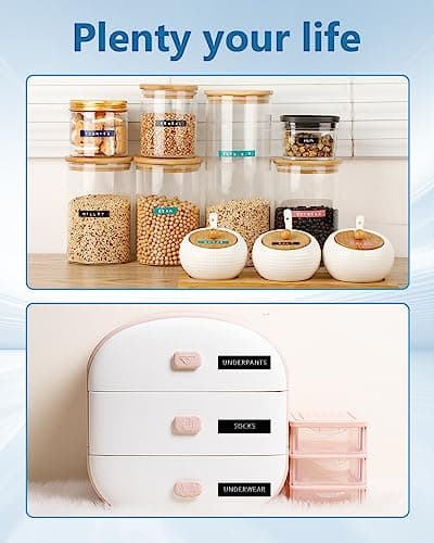 Embossing Label Maker Machine with Tapes, Embossed Label Maker handheld, Manual Embosser Machine, Vintage Label Makers for Organizing with 3 Rolls 9mm Label Tapes for Home and Office DIY Crafting-Blue 6