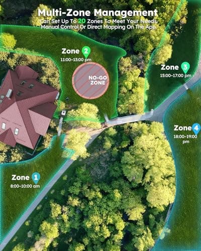 ANTHBOT Genie600 Robot Lawn Mower - NO Wire, Full Band RTK+4-Eye Vision Robotic Lawnmower for 1/4 Acre, Auto Mapping, Multi-Zone Management, Accurate Obstacle Avoidance, Intelligent Path Planning 5