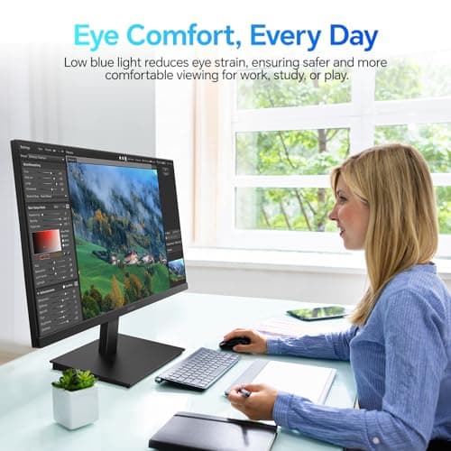 KOORUI 27 Inch QHD (2560x1440) IPS HDR Ultra-Thin Computer Gaming Monitor, 120Hz Refresh Rate, DCI-P3 95%, FreeSync & G-Sync, 1ms MPRT, VESA 100x100mm, Tilt Adjustable for Game and Work, E2721H 8