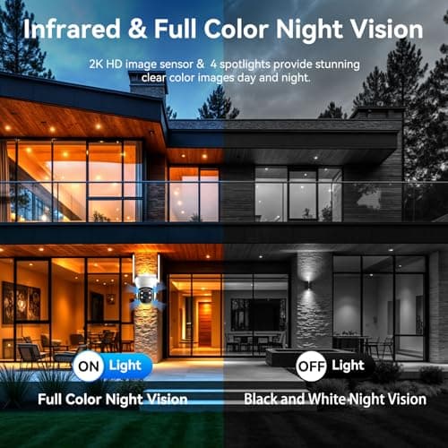 HUEVUE 4G LTE Cellular Security Camera Wireless Outdoor, 2K No WiFi Security Cellular Camera Solar Powered with Color Night Vision, PIR Motion Sensor AI Tracking for Farm/RV 5