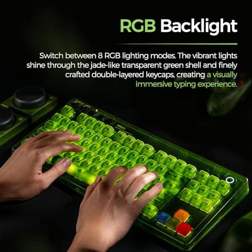 AKNES 8Bitdo Retro Mechanical Keyboard, Hot Swappable, Dual Super Programmable Buttons, RGB Backlight Gaming TKL Keyboard with 87 Keys, Bluetooth/2.4G/USB-C for Windows & Android-X Box Edition 5