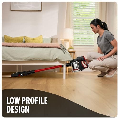 Dirt Devil Self-Standing Cordless Stick Vacuum Cleaner with Included Tools, for Carpet and Hard Floors, Lightweight Design, Powerful Suction, LED Headlights, BD57000V, Black 10