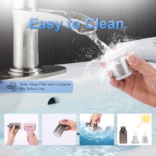 Vacvibe Handheld Car Vacuum Cleaner, 21000PA 4 in 1 Portable Rechargeable Brushless Motor Mini Cordless Car Cleaner, 120W High Power with Multi-Nozzles for Home Office Pet, Present for Girl Women Pink 6