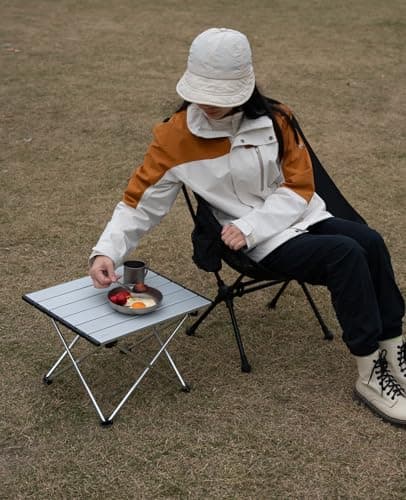 iClimb Ultralight Compact Camping Folding Table with Carry Bag (Silver - S) 9