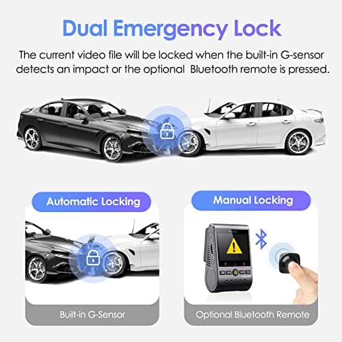 VIOFO Dual Dash Cam, 2K 1440P 60fps+1080P 30fps Front and Rear Dash Camera with Wi-Fi GPS, Parking Mode, Emergency Recording, Super Capacitor, Motion Detection (A129 Plus Duo) (Renewed) 6