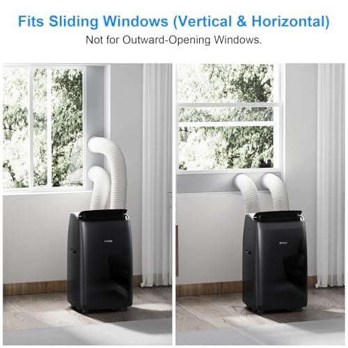 Gasbye Dual Hose Portable Air Conditioner, [2026 Upgraded] Full DC Inverter Compressor, Energy-Saving 13.6 CEER, Low Noise (45dB), Cools Room up to 500 Sq.Ft., Backlit Remote Control, 14,000BTU, Black 6