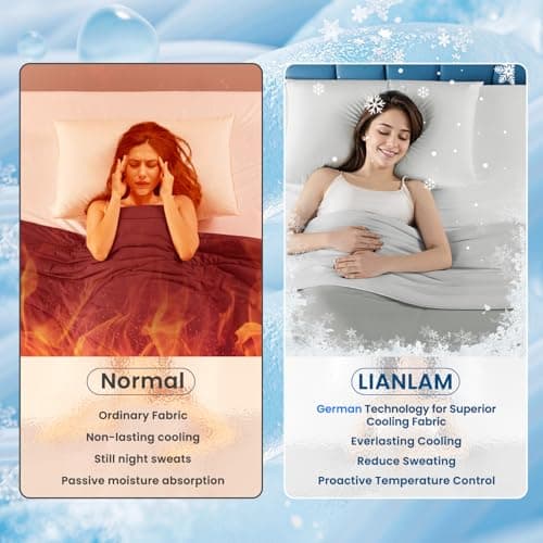 LIANLAM Cooling Comforter King Size,NASA-Grade Double-Sided Cool Tech,Q-Max>0.4,Cooling Blankets for Hot Sleepers,Silky Smooth & Lightweight Summer Comforter（Cool Gray,104"x90" 7