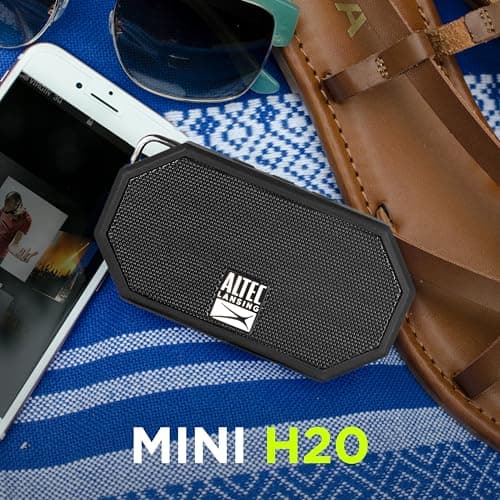 Altec Lansing Mini H2O - Waterproof Bluetooth Speaker, IP67 Certified & Floats in Water, Compact & Portable Speaker for Hiking, Camping, Pool, and Beach,Black 7