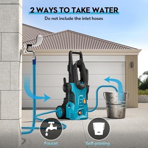 GREENER Electric Pressure Washer 4200 PSI, 4 Quick Nozzles, 2.8GPM, High Pressure Washer with 50ft Outlet Hose, Power Washer Electric Powered with Soap Cannon for Car, House, Patio Cleaning 5