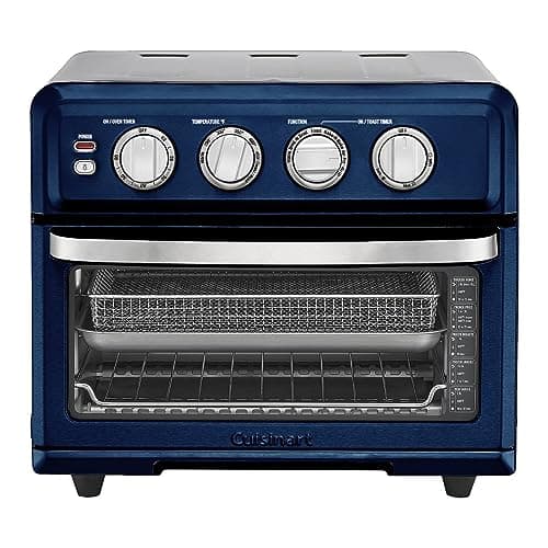 Cuisinart Air Fryer + Convection Toaster Oven, 8-1 Oven with Bake, Grill, Broil & Warm Options, Stainless Steel, TOA-70 (Navy Blue)