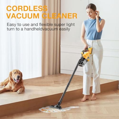 Handheld Cordless Vacuum, Compatible with Dewalt 20V Battery, Handheld Vacuum Cleaner with Washable HEPA Filter, Powerful Suction Cleaner for Car, Carpets, Furniture (Battery Not Included) 7