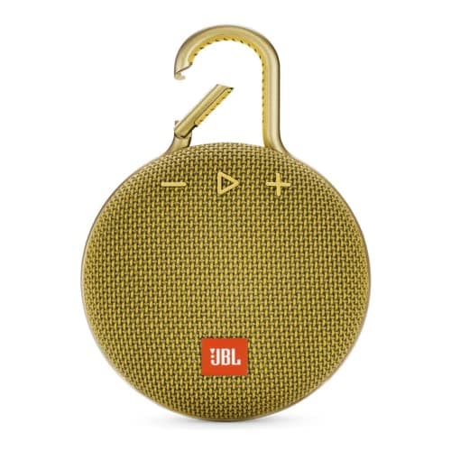 JBL Clip 3, Mustard Yellow - Waterproof, Durable & Portable Bluetooth Speaker - Up to 10 Hours of Play - Includes Noise-Cancelling Speakerphone & Wireless Streaming