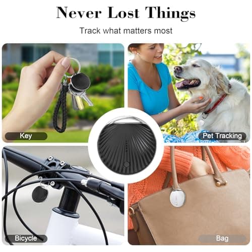Air Tracker Tags-4 Pack, [MFi Certified] Smart Tag, Pet Bluetooth Tracker for Apple Find My, IP68 Waterproof,Replaceable Battery, Key Finder and Item Locator for Keys, Luggage, Pets, Wallet (iOS Only) 7