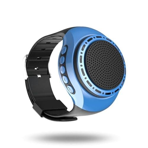 ORIDECOR Wireless Wearable Waterproof Wrist Portable Bluetooth Speaker Watch with Multi Function FM Radio & MP3 Player & TWS & Selfie & Ultra Long Standby Time for Running, Hiking, Riding（Blue）