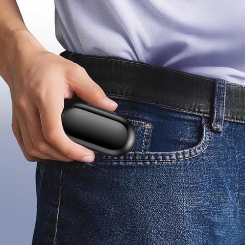 Lanteso True Wireless Bluetooth 5.3 Earbuds, 48H Playtime,Light Weight Headphones in Ear Buds Built in Mic Headset Premium Sound with Deep Bass,Clear Calls Earphones for Sports Workout Black 7