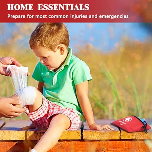 Atickyaid Mini First Aid Kit - 140 Piece Small First Aid Medical Kit for Car, Home, Office, Travel, Camping, Sports, Outdoor, School - Emergency First Aid Supplies and Survival Kit 6