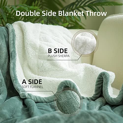 GOTCOZY Heated Blanket Electric Throw 50''X60''- Soft Silky Plush Electric Blanket with 4 Heating Level & 3 Hour Auto Off Heating Blanket, ETL Certified Machine Washable (Green) 5