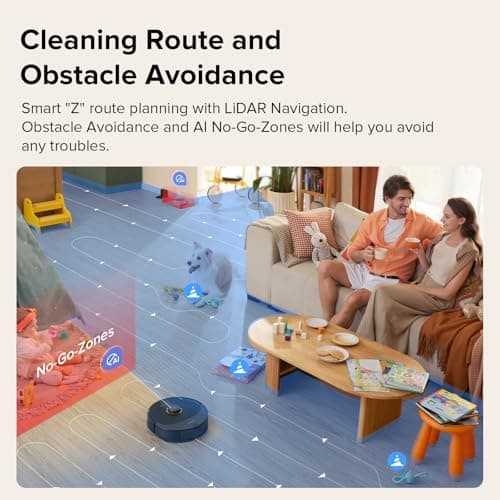 roborock Q8 Max Robot Vacuum and Mop Cleaner, DuoRoller Brush, 5500Pa Strong Suction, Lidar Navigation, Obstacle Avoidance, Multi-Level Mapping, Perfect for Pet Hair 6