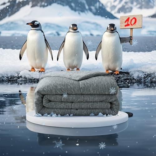 MR&HM Cooling Comforter King/Cal King Size, Double-Sided Cooling Blanket for Hot Sleepers, Silky Soft & Breathable Bedding for Night Sweats, All Season Comforter (102"x90", Dark Grey) 8