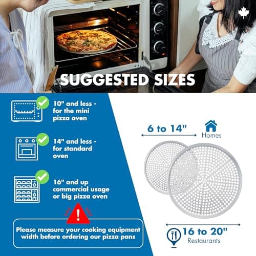 Norjac 12 Inch Pizza Pan with Holes – 2 Pack, Perforated Aluminum Baking Pans for Oven, Heavy-Duty & Rust-Free, Round Tray for Crispy Crust, Ideal for Homemade or Frozen Pizza 7