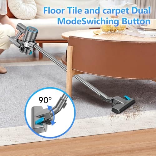 BLACKBARK Corded Stick Vacuum Cleaner, 25Kpa Powerful Stick Vacuum, 2 in 1 Vacuum Cleaners,1.2 L Dust Cup, Corded Handheld Vacuum Pet for Hair, Carpet, Hardfloor, Blue (Blue) 5